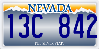 NV license plate 13C842