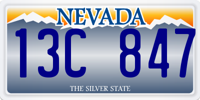 NV license plate 13C847
