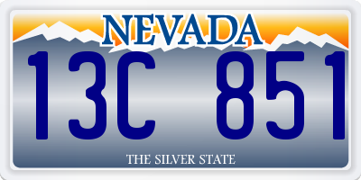 NV license plate 13C851