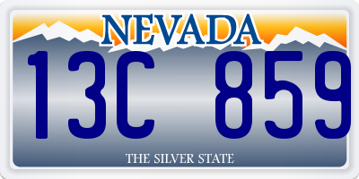 NV license plate 13C859