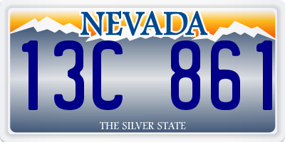 NV license plate 13C861