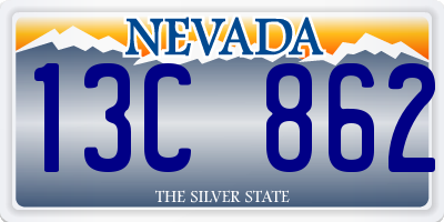 NV license plate 13C862