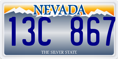 NV license plate 13C867