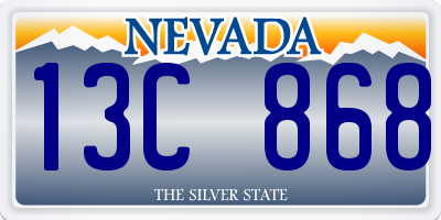 NV license plate 13C868
