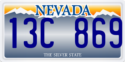 NV license plate 13C869