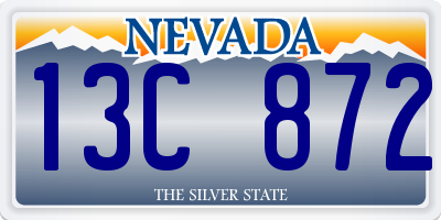 NV license plate 13C872