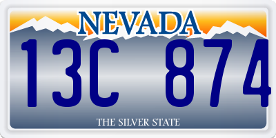 NV license plate 13C874