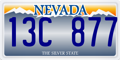 NV license plate 13C877