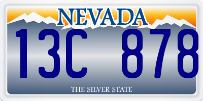 NV license plate 13C878