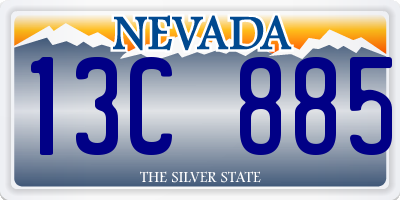 NV license plate 13C885