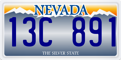NV license plate 13C891