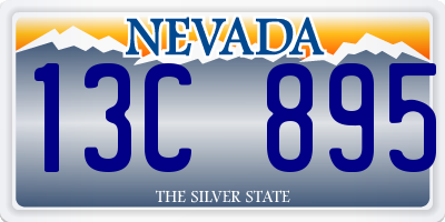NV license plate 13C895