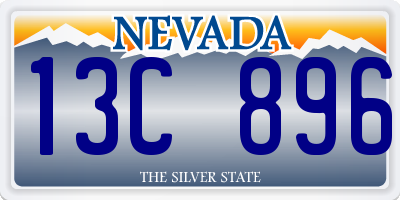NV license plate 13C896
