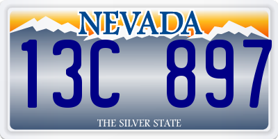 NV license plate 13C897