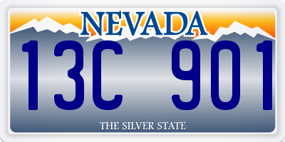 NV license plate 13C901