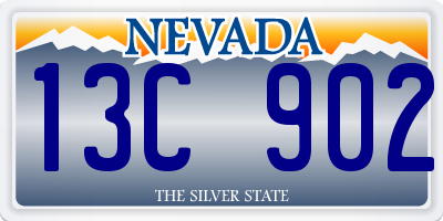 NV license plate 13C902