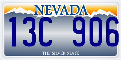 NV license plate 13C906