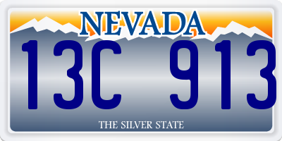 NV license plate 13C913