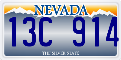 NV license plate 13C914