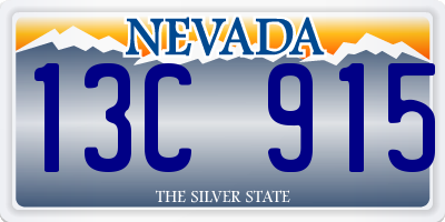 NV license plate 13C915