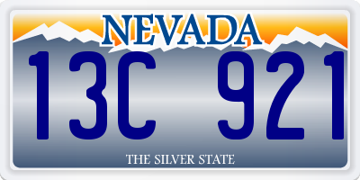 NV license plate 13C921