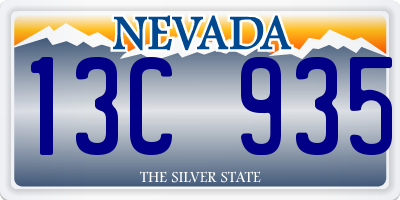 NV license plate 13C935