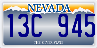 NV license plate 13C945