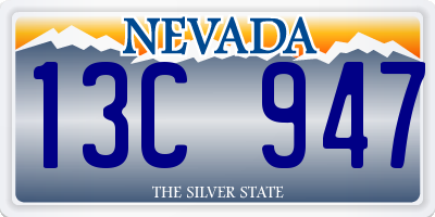 NV license plate 13C947