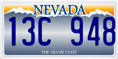 NV license plate 13C948