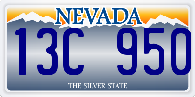 NV license plate 13C950