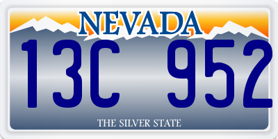 NV license plate 13C952