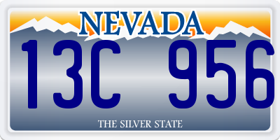 NV license plate 13C956