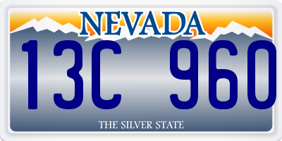 NV license plate 13C960
