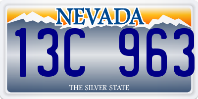 NV license plate 13C963