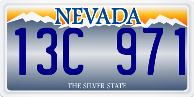 NV license plate 13C971