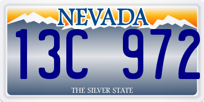 NV license plate 13C972
