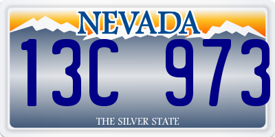 NV license plate 13C973