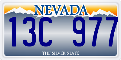 NV license plate 13C977