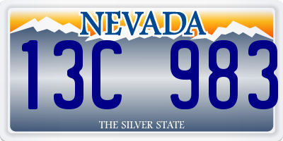 NV license plate 13C983