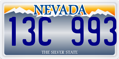 NV license plate 13C993