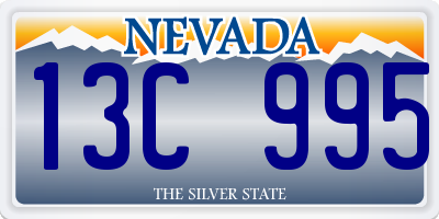 NV license plate 13C995
