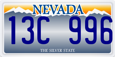 NV license plate 13C996