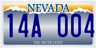 NV license plate 14A004