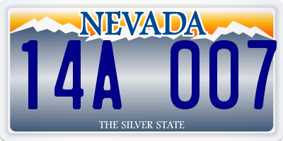 NV license plate 14A007