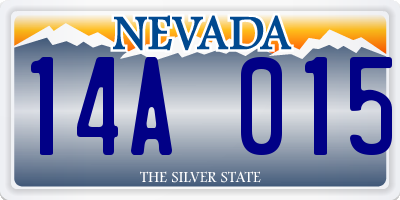 NV license plate 14A015