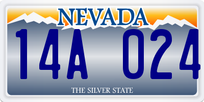NV license plate 14A024