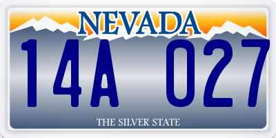 NV license plate 14A027