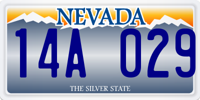 NV license plate 14A029