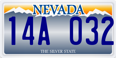 NV license plate 14A032