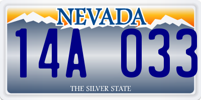 NV license plate 14A033